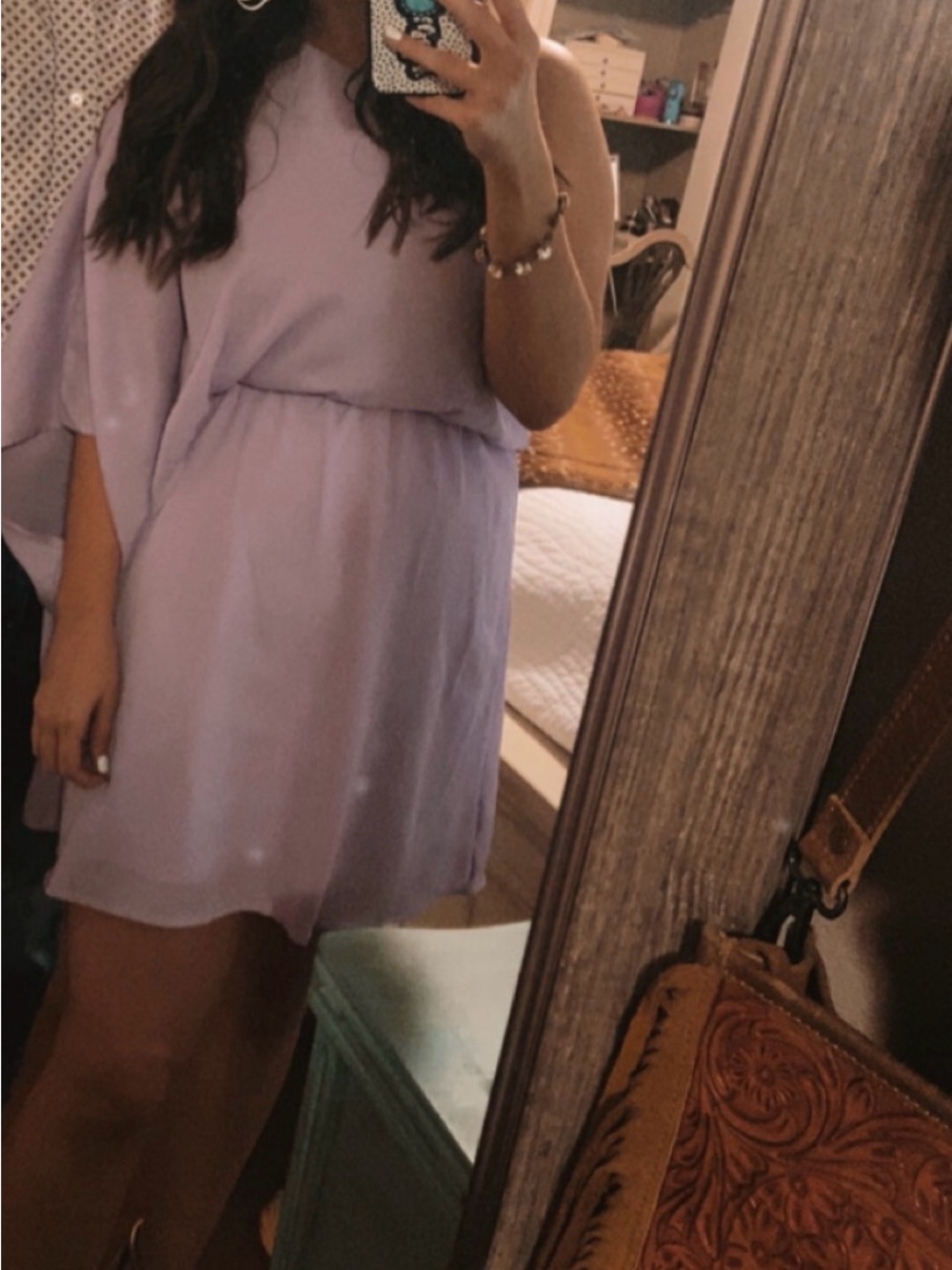 Lavender One-Shoulder A-Line Women's Dress